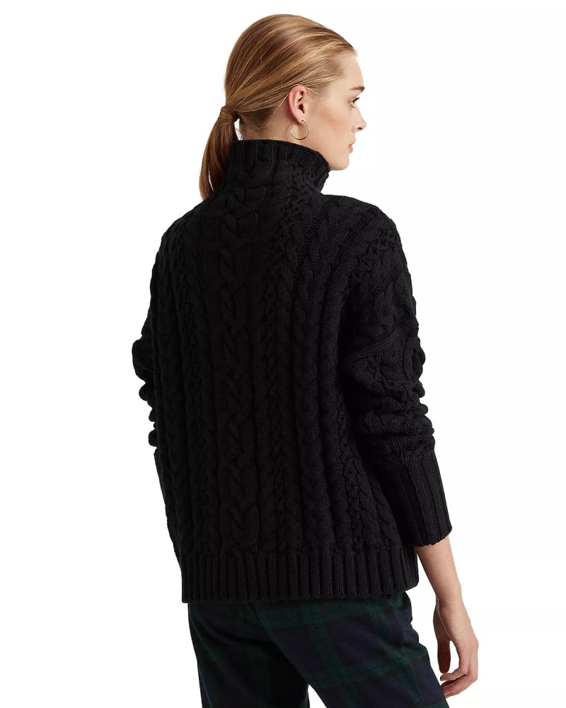 Ralph lauren women's black sweater top